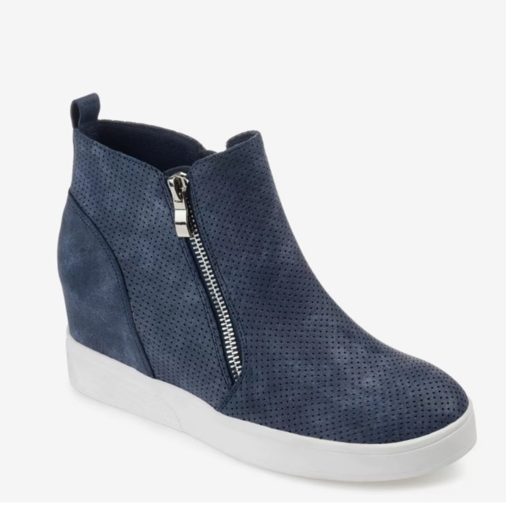 Journee Pennelope High-Top Wedge Sneaker